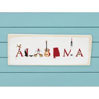 Alabama Holzblock ~ Wohndekor Wandkunst von TinaLabadiniDesigns