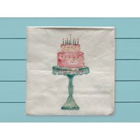 Geburtstagsserviette ~ Partyservietten Papierservietten Happy Birthday Cocktailservietten von TinaLabadiniDesigns