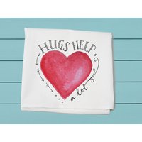 Hugs Help ~ Mehlsacktuch Rotes Herz Dekotuch Hugs Help ~ Mehlsacktuch Rotes Herz Dekotuch von TinaLabadiniDesigns