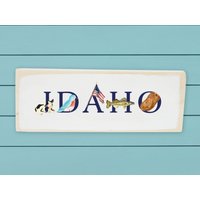 Idaho ~ Holzblock Wohndekor Wandbehang Idaho ~ Holzblock Wohndekor Wandbehang von TinaLabadiniDesigns