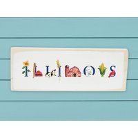 Illinois ~ Holzblock Ikonen Von Tina Labadini Design von TinaLabadiniDesigns