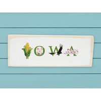 Iowa Holzblock Iowa Holzblock von TinaLabadiniDesigns