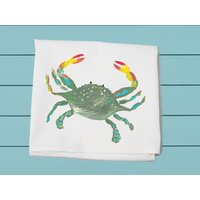 Krabbe, Mehlsacktuch, Küchen - Und Bartuch, Sommerdeko Krabbe, Mehlsacktuch, Küchen - Und Bartuch, Sommerdeko von TinaLabadiniDesigns