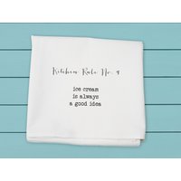 Küchenregel Nr. 9, Eis Ist Immer Eine Gute Idee, Mehlsackhandtuch Küchenregel Nr. 9, Eis Ist Immer Eine Gute Idee, Mehlsackhandtuch von TinaLabadiniDesigns