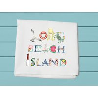Lange Strandinsel Mehlsack Handtücher ~ Küchen - Und Bartuch lbi Symbol von TinaLabadiniDesigns