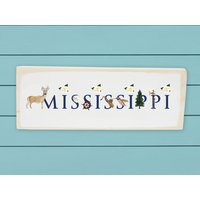 Mississippi ~ Holzblock Wandbehang Bürodekor Mississippi ~ Holzblock Wandbehang Bürodekor von TinaLabadiniDesigns