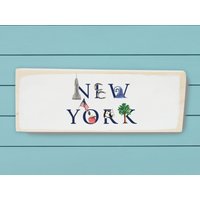 New York Holzblock von TinaLabadiniDesigns
