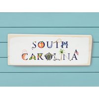 South Carolina ~ Holzblock Wandkunst Wohndekor Abschlussgeschenk von TinaLabadiniDesigns