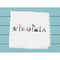 Virginia State Mehlsacktuch ~ Küchen - Und Barhandtücher Dekorative Handtücher von TinaLabadiniDesigns