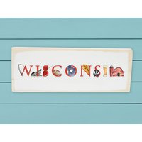 Wisconsin Holzblock von TinaLabadiniDesigns