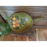 Antik Toleware Metall Getreide Scoop/Großer General Store Futter Rustikale Primitive von TinaTreasureTrinkets