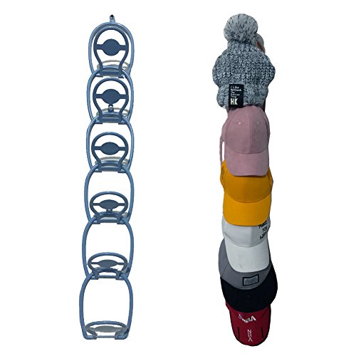 Tincogo Blaue Tür & Wand montierten Hut Rack Baseball Cap Halter Organizer Blau von Tincogo