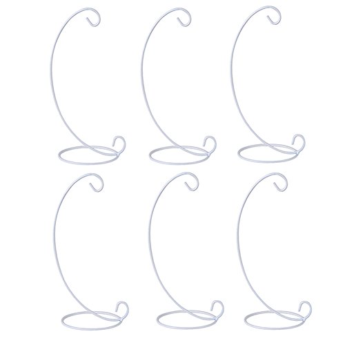 Tincogo Ornament-Display-Ständer, Eisen hängend Stehen Rack Halter für Glas Globe Air Anlage Terrarium hängen Weiß von Tincogo