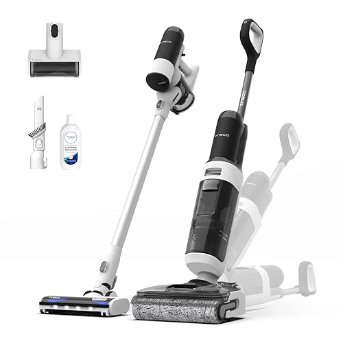 Tineco Floor ONE Switch S6 Stretch Nass Trockensauger, 180° Lay-Flat, Anti-Tangle, 85℃ Schnelltrocknend, 40min Nasssauger, 50min Staubsauger, 21kpa Doppelkante Reinigung des Ganze Haus & unter Möbeln von Tineco
