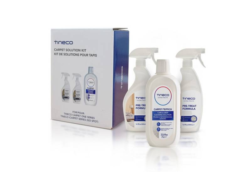 Tineco Vorbehandlungslösung und Teppichreiniger (Set, [- 2x500ml Vorbehandlungslösung and 1x1Liter Teppichreiniger Ideal zum Reinigen von Teppichen und Polstermöbel) von Tineco