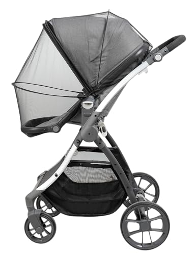 TINÉO - Multifunktionales Kinderwagen-Moskitonetz, Kompatibel mit Tragetaschen, Kinderwagen und Babykörbchen (Schwarz) von Tinéo