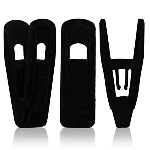 Tinfol Velvet Kleiderbügel Clips 50pc, Hosen Kleiderbügel Samt Clips, starker Finger beflockt Clips ideal für Verwendung mit schlanke Kleiderbügel, Samt, schwarz von Tinfol