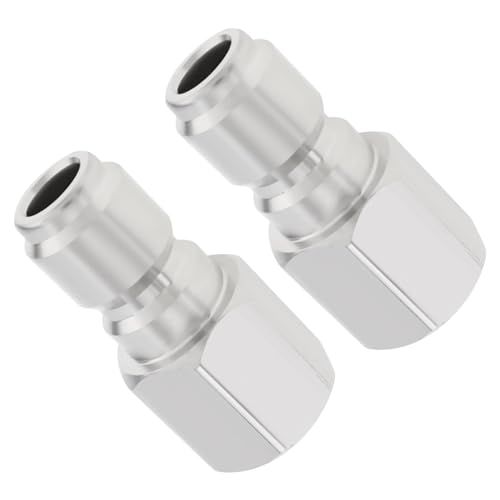 2 Stück Stahl Schnellanschluss Hochdruckreiniger Kupplungen 3/8 Zoll Innengewinde Einfache Handhabung für Reinigung Maschinen Hochdruckreiniger Armaturen von TingHaoO