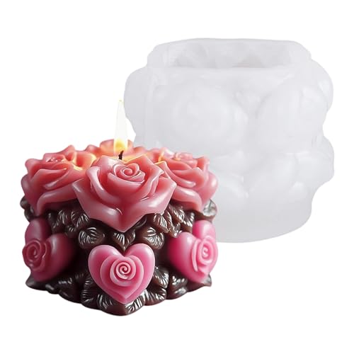 Blumen-Silikonform in Rosenform für Seifenherstellung, Hochzeit, Heimdekoration, Rosenform von TingHaoO