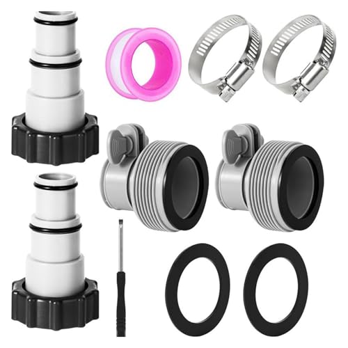 Poolschlauchadapter Gewindegelenk Schwimmbadpumpen Schläuche Kupplung für 4000 2500 und 1500 GPH Filterpumpen Universal Poolschlauchadapter von TingHaoO