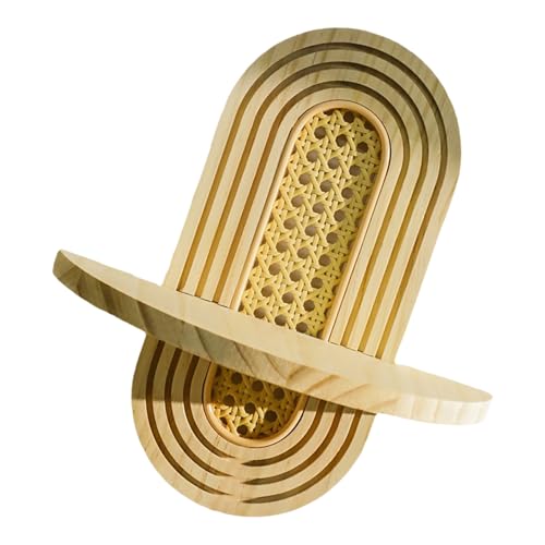 Rattan-Wandregal montiert, schwimmend, platzsparend, für Küche, Wohnzimmer, Schlafzimmer, hängende Holzregale, montiert, schwimmend Rattan-Wandregal montiert, schwimmend, platzsparend, für Küche, Wohnzimmer, Schlafzimmer, hängende Holzregale, montiert, schwimmend von TingHaoO