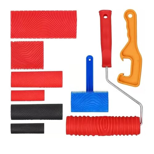 Realistischer Farbroller aus Kunstholz für Wandmöbel und Basteldekoration, mit Vollgummi-Konstruktion, realistischer Holzmusterwalze von TingHaoO