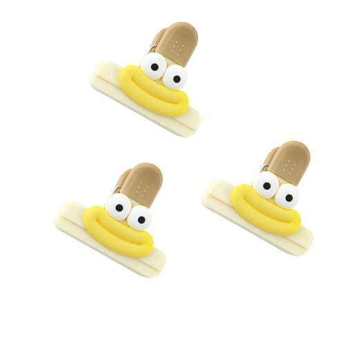 Set mit 3 kleinen Beutelklammern mit Silikongriff, Mehrzweck-Clip zum Verschließen von Chips und Snacks, Lebensmittelaufbewahrungswerkzeug, Mehrzweck-Verschlussclips Set mit 3 kleinen Beutelklammern mit Silikongriff, Mehrzweck-Clip zum Verschließen von Chips und Snacks, Lebensmittelaufbewahrungswerkzeug, Mehrzweck-Verschlussclips von TingHaoO