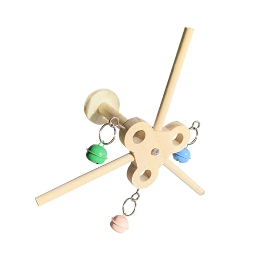 Sicheres Kauspielzeug aus Holz, rotierende Windmühlen, Vogelspielzeug, bunte Glocken, Dekoration, fördert das Spielen und Erkunden von Papageien, Spielzeug aus Holz Sicheres Kauspielzeug aus Holz, rotierende Windmühlen, Vogelspielzeug, bunte Glocken, Dekoration, fördert das Spielen und Erkunden von Papageien, Spielzeug aus Holz von TingHaoO