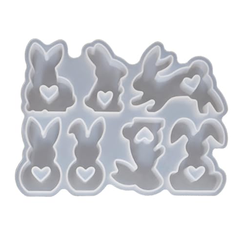 Silikonform für Osterhasen, wiederverwendbar, für Kaninchen, Dekoration, ideal für Heimdekoration und Festivals, Basteln, Osterform Silikonform für Osterhasen, wiederverwendbar, für Kaninchen, Dekoration, ideal für Heimdekoration und Festivals, Basteln, Osterform von TingHaoO
