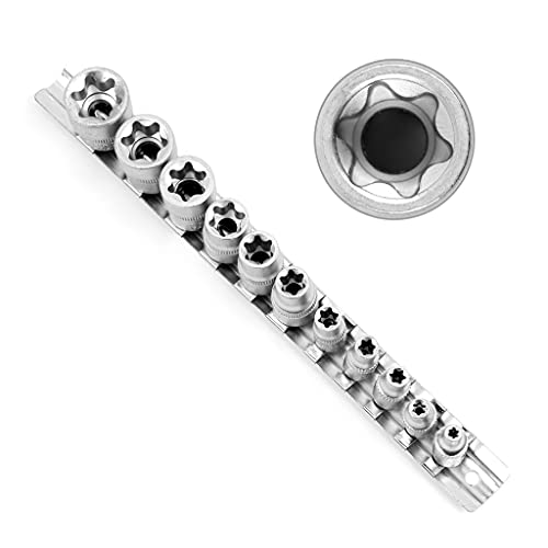 Star Bit Buchse Externe E Steckschlüssel-Set Automobilwerkzeuge E4-e20 5 Stück 1/4 Zoll Stecknüsse 6 Stück 3/8 Zoll Stecknüsse von TingHaoO