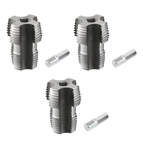 Strapazierfähiger Rohreinfädler, langlebige Leistung, Wasserrohr-Einfädelwerkzeug, hohe Effizienz für 1,4 cm (0,5 3/4 Zoll), robustes Innenloch-Gewindebohrer und Schneideisen-Set von TingHaoO