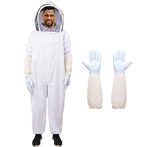 TingHaoO Bee Outfit Professional für Männer Frauen L/XL/XXL Imkerei Einteiler Anzug mit Handschuh Imker Schutzzubehör Weiß Imkeranzug für Männer Frauen L XL XL XL mit Handschuh TingHaoO Bee Outfit Professional für Männer Frauen L/XL/XXL Imkerei Einteiler Anzug mit Handschuh Imker Schutzzubehör Weiß Imkeranzug für Männer Frauen L XL XL XL mit Handschuh von TingHaoO