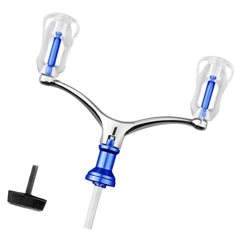 TingHaoO Doppelwippenarm Angelrolle Griff Aluminium Doppelgriff Angelrolle Power Ersatz Montage Teil Arm Griff von TingHaoO