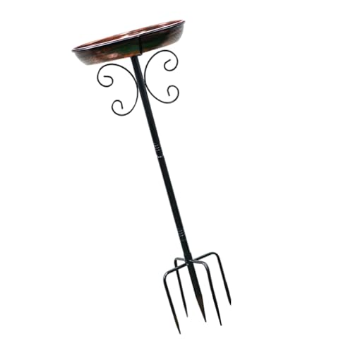 TingHaoO Elegante Vogeltränke für Gärten, Terrassen und Hof, wetterbeständig, freistehend, mit stabilem Zinkensockel, Vintage-Gartendekoration TingHaoO Elegante Vogeltränke für Gärten, Terrassen und Hof, wetterbeständig, freistehend, mit stabilem Zinkensockel, Vintage-Gartendekoration von TingHaoO