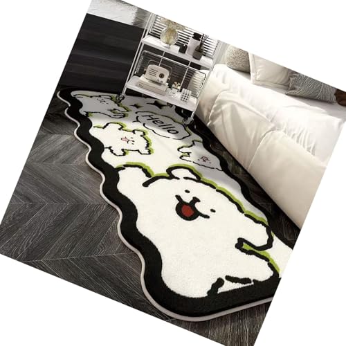 TingHaoO Fußmatte mit Cartoon-Hunde-Design, rutschfeste Bodenmatte, weicher Teppich für Kinderzimmer, Eingangsbereich, Dekoration, haustierfreundlicher Teppich von TingHaoO
