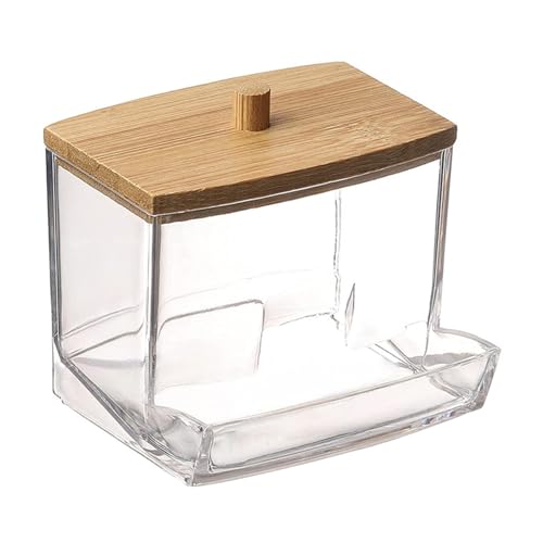 TingHaoO Stilvoller Mehrzweck-Wattestäbchen-Spender, Aufbewahrungsbehälter für Wohnaccessoires, mit leicht zugänglichem Deckel für Organisation, Beauty-Tools TingHaoO Stilvoller Mehrzweck-Wattestäbchen-Spender, Aufbewahrungsbehälter für Wohnaccessoires, mit leicht zugänglichem Deckel für Organisation, Beauty-Tools von TingHaoO