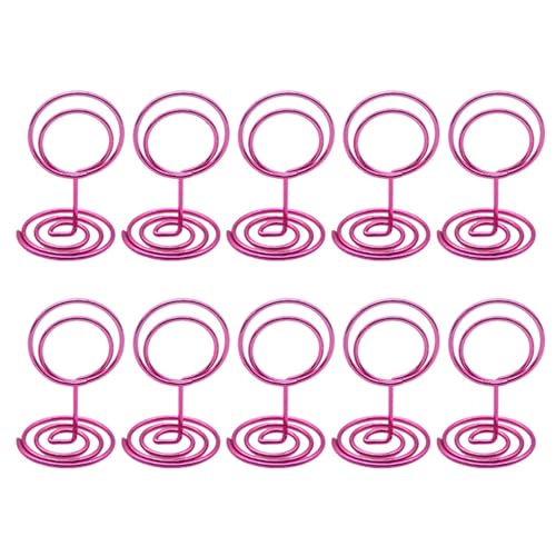 Tischnummernhalter, Eisendraht, Tischkartenhalter, Namensständer, Bild, Memos, Clip für Foto, Lebensmittel, Schilder, Hochzeit, runder Halter, 10 Stück Tischnummernhalter, Eisendraht, Tischkartenhalter, Namensständer, Bild, Memos, Clip für Foto, Lebensmittel, Schilder, Hochzeit, runder Halter, 10 Stück von TingHaoO
