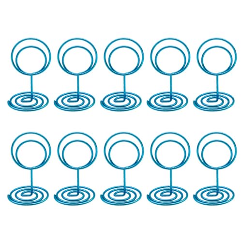 Tischnummernhalter, Eisendraht, Tischkartenhalter, Namensständer, Bild, Memos, Clip für Foto, Lebensmittel, Schilder, Hochzeit, runder Halter, 10 Stück Tischnummernhalter, Eisendraht, Tischkartenhalter, Namensständer, Bild, Memos, Clip für Foto, Lebensmittel, Schilder, Hochzeit, runder Halter, 10 Stück von TingHaoO
