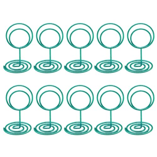 Tischnummernhalter, Eisendraht, Tischkartenhalter, Namensständer, Bild, Memos, Clip für Foto, Lebensmittel, Schilder, Hochzeit, runder Halter, 10 Stück Tischnummernhalter, Eisendraht, Tischkartenhalter, Namensständer, Bild, Memos, Clip für Foto, Lebensmittel, Schilder, Hochzeit, runder Halter, 10 Stück von TingHaoO