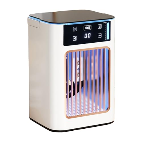 Tragbarer Klimaanlagen-Ventilator mit Atemlicht, wiederaufladbarer USB-Kühler mit 900 ml Wassertanks, Desktop-Konditionierungsventilator mit Licht Tragbarer Klimaanlagen-Ventilator mit Atemlicht, wiederaufladbarer USB-Kühler mit 900 ml Wassertanks, Desktop-Konditionierungsventilator mit Licht von TingHaoO