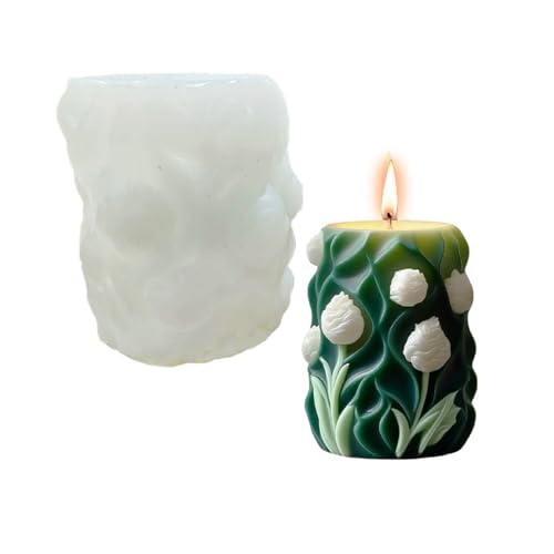 Tulpenduftformen aus Epoxidharz, Blumen, Säulen, Silikonformen, Ornament-Pflaster, Silikonblumen, Säulen, Gips, Gießen, Bastelbedarf von TingHaoO