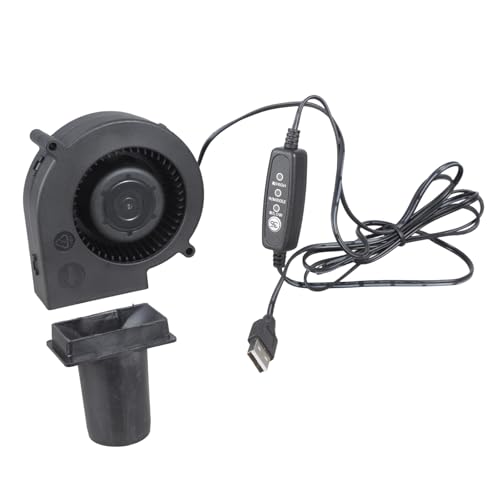 Turbogeladenes Gebläse, 5 V, USB-betrieben, 3 Geschwindigkeiten, verstellbar, ideal für Grillen, Holzkohle-Starter, Outdoor-Enthusiasten, tragbares Herd-Management-Werkzeug Turbogeladenes Gebläse, 5 V, USB-betrieben, 3 Geschwindigkeiten, verstellbar, ideal für Grillen, Holzkohle-Starter, Outdoor-Enthusiasten, tragbares Herd-Management-Werkzeug von TingHaoO