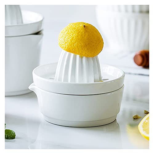 Tingting1992 Zitruspresse Citrus manuelles saftiger, tragbarer Fruchthandpresse Squeezer Orange Zitronensaft mit Siebschale und Griff Haushaltsküche Gadget Werkzeug (weiß) Heimwerken (Size : A) von liushop