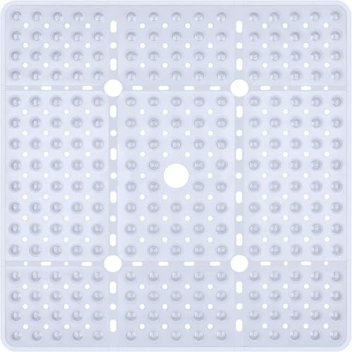 Tingyanyan Rutschfeste Duschmatte – 70 x 70 cm Badezimmermatte und Duschmatte mit starkem Saugnapf, Duschmatte mit Ablauflöchern Tingyanyan Rutschfeste Duschmatte – 70 x 70 cm Badezimmermatte und Duschmatte mit starkem Saugnapf, Duschmatte mit Ablauflöchern von Tingyanyan