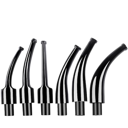 Tingyilan 6pcs DIY Pfeife Zubehör Tabakpfeife Stiel Set Ersatz Straight Taper Mundstück Fit 9mm Filter für hölzerne Tabakpfeife von Tingyilan
