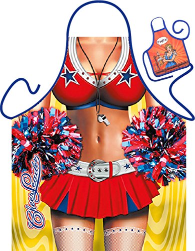 Cheerleader Motiv Kochschürze sexy Cheer Leder Kostüm Schürze : Cheer Leader -- Themenschürze mit Minischürze für Flaschen von Tini - Shirts