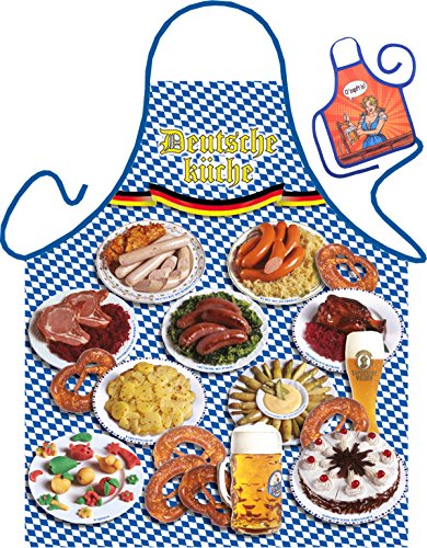 Deutsche Küche Motiv Kochschürze Hausmannskost Bayrische Küche Schürze : Deutsche Küche -- Themenschürze mit Minischürze für Flaschen von Tini - Shirts
