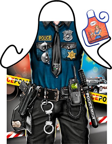 Polizei Motiv Kochschürze Uniform Polizist Kostüm Schürze : Police Man -- Themenschürze mit Minischürze für Flaschen Polizei Motiv Kochschürze Uniform Polizist Kostüm Schürze : Police Man -- Themenschürze mit Minischürze für Flaschen von Tini - Shirts