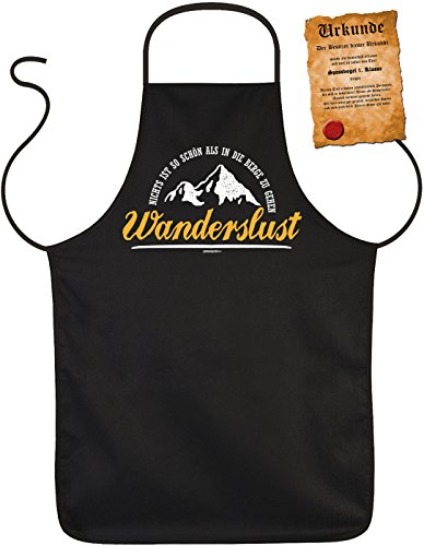 Wanderer Grillschürze Bergsteiger Klettere Sprüche Kochschürze : .die Berge zu gehen Wanderslust - lustige Sprüche Schürze + Urkunde von Tini - Shirts