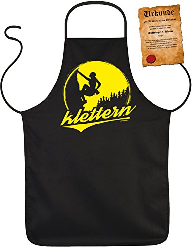 Wanderer Grillschürze Bergsteiger Klettere Sprüche Kochschürze : Klettern - lustige Sprüche Schürze + Urkunde von Tini - Shirts